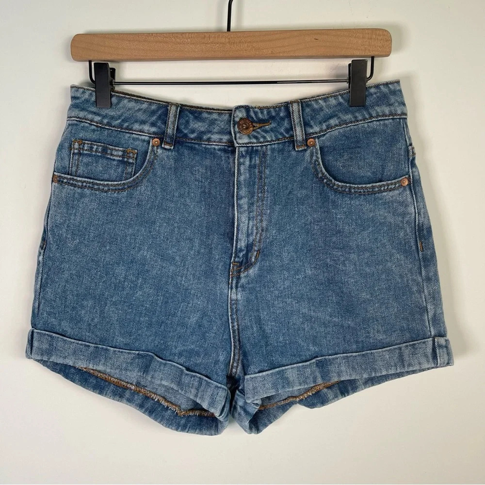 Pacsun Bullhead blue Jean high waist Mom Shorts size 9